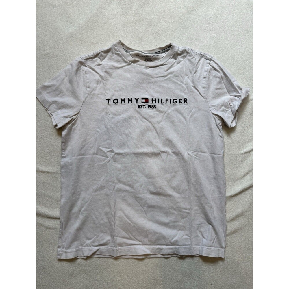 Tommy Hilfiger Mens T Shirt Logo White Size XS